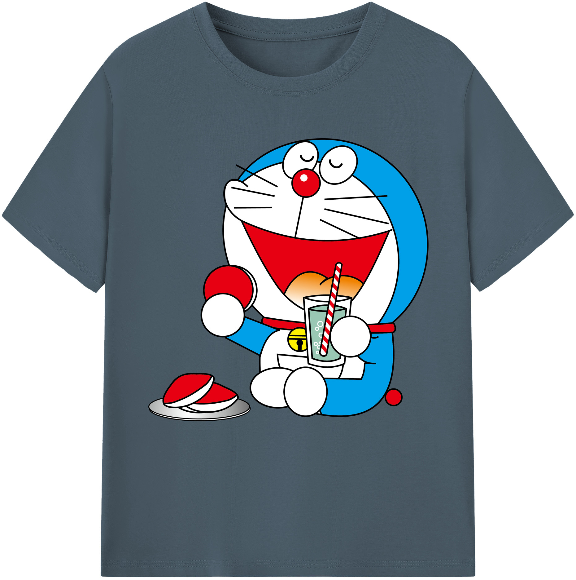 （画像用） ドラえもん Doraemon 綿100％半袖Tシャツ（フロントプリント）